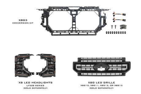 2017-2019 to 2020-2022 Ford Super Duty Headlight Front End Conversion Kit - AutoLEDTech.com