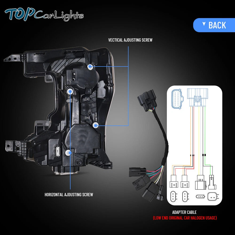 2017-2019 to 2020-2022 Ford Super Duty Headlight Front End Conversion Kit - AutoLEDTech.com