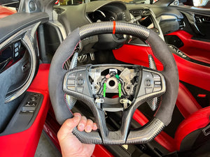2017-2022 Acura NSX Custom Carbon Fiber Steering Wheel - AutoLEDTech.com