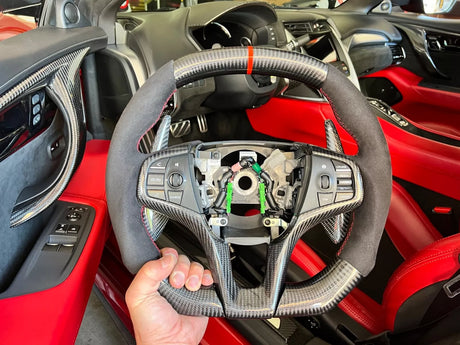 2017-2022 Acura NSX Custom Carbon Fiber Steering Wheel - AutoLEDTech.com