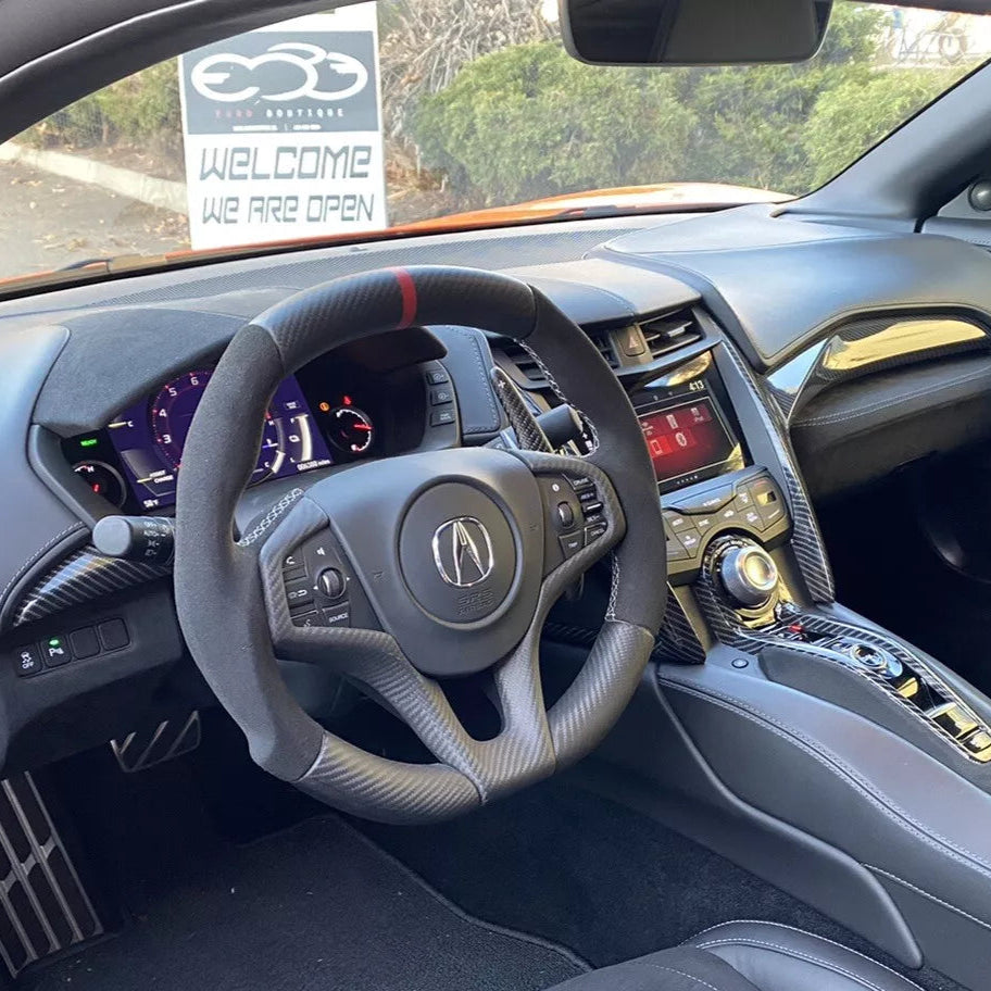 2017-2022 Acura NSX Custom Carbon Fiber Steering Wheel - AutoLEDTech.com