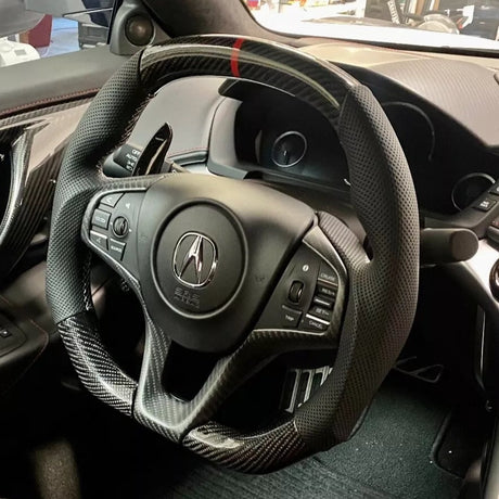 2017-2022 Acura NSX Custom Carbon Fiber Steering Wheel - AutoLEDTech.com