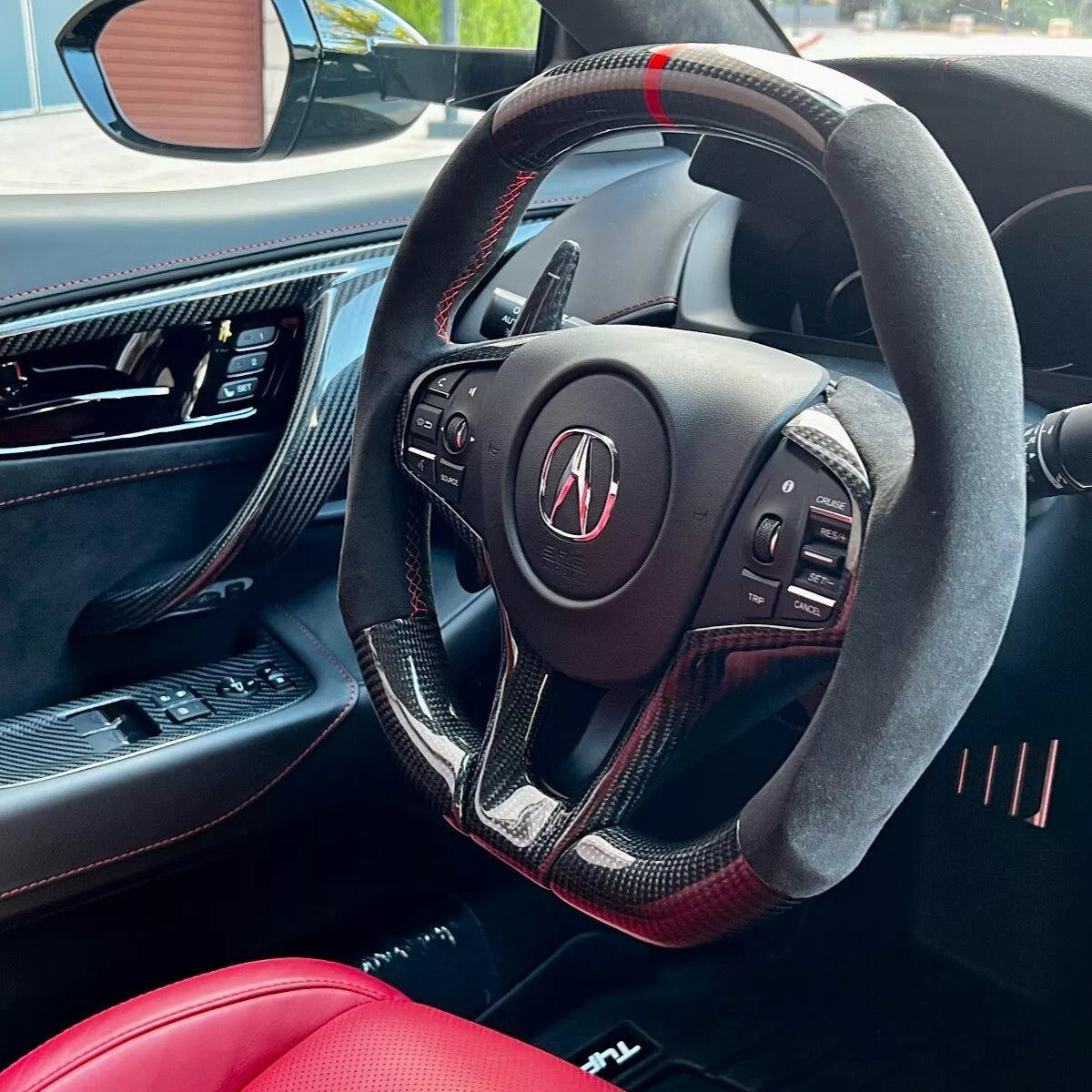 2017-2022 Acura NSX Custom Carbon Fiber Steering Wheel - AutoLEDTech.com