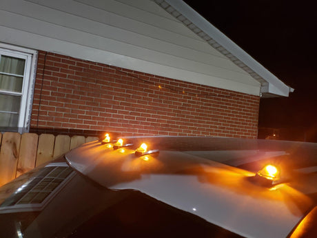 2017-2022 Ford F250 F350 Super Duty Clear Smoked White Amber LED Roof Cab Lights - AutoLEDTech.com