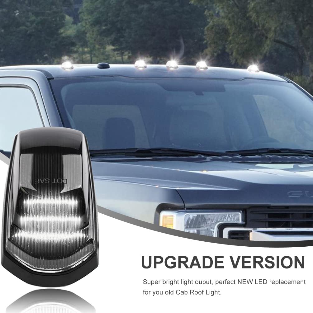 2017-2022 Ford F250 F350 Super Duty Clear Smoked White Amber LED Roof Cab Lights - AutoLEDTech.com