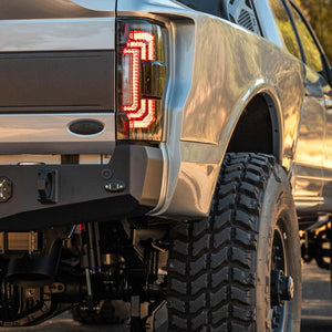 2017-2022 Ford F250 Super Duty Red Smoked LED Tail Lights - AutoLEDTech.com