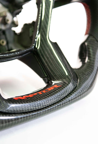 2017-2022 Ford Super Duty F250 Custom Carbon Fiber Steering Wheel - AutoLEDTech.com