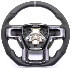 2017-2022 Ford Super Duty F250 Custom Carbon Fiber Steering Wheel - AutoLEDTech.com