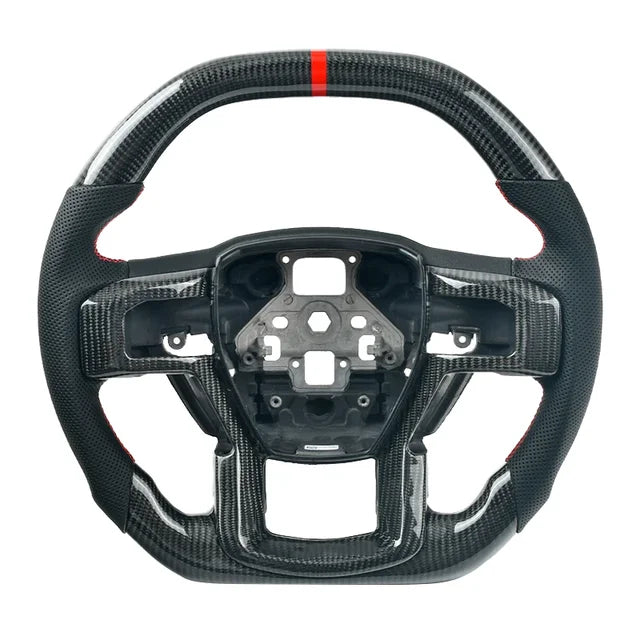 2017-2022 Ford Super Duty F250 Custom Carbon Fiber Steering Wheel - AutoLEDTech.com