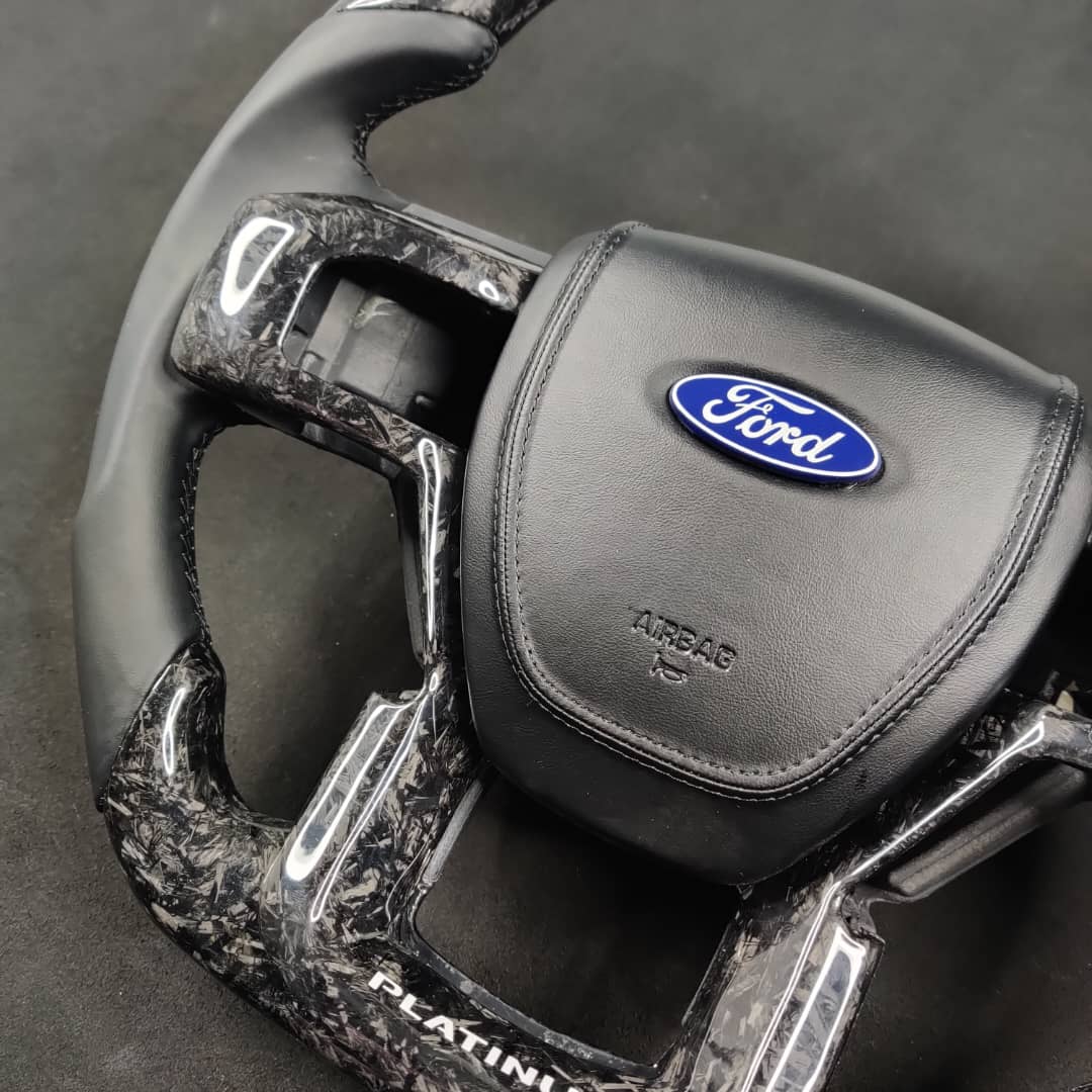 2017-2022 Ford Super Duty F250 Custom Carbon Fiber Steering Wheel - AutoLEDTech.com