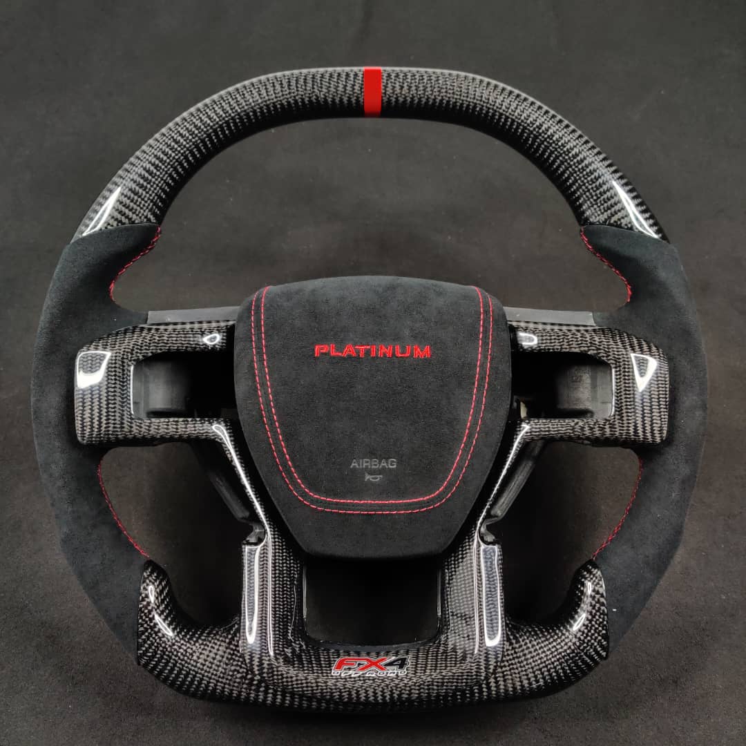 2017-2022 Ford Super Duty F250 Custom Carbon Fiber Steering Wheel - AutoLEDTech.com