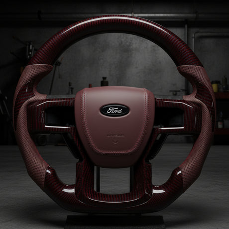 2017-2022 Ford Super Duty F250 Custom Carbon Fiber Steering Wheel - AutoLEDTech.com