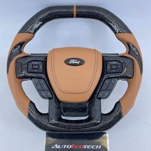 2017-2022 Ford Super Duty F250 Custom Carbon Fiber Steering Wheel - AutoLEDTech.com