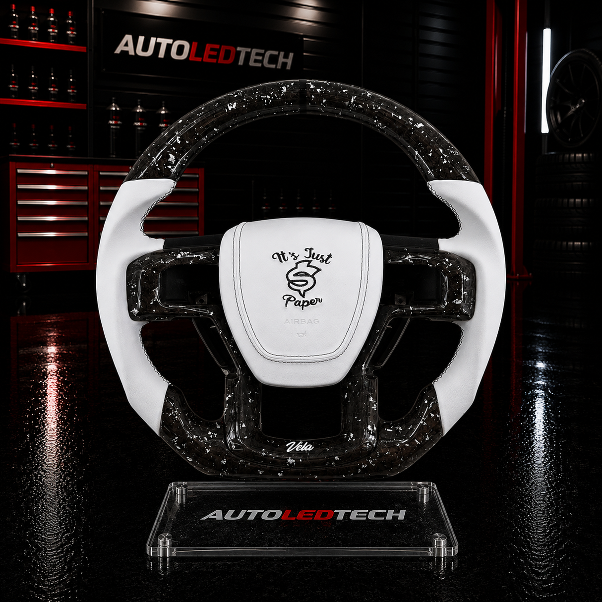 2017-2022 Ford Super Duty F250 Custom Carbon Fiber Steering Wheel - AutoLEDTech.com