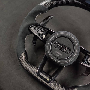 2015-2024 Audi R8 TTRS Custom Carbon Fiber Steering Wheel - AutoLEDTech.com