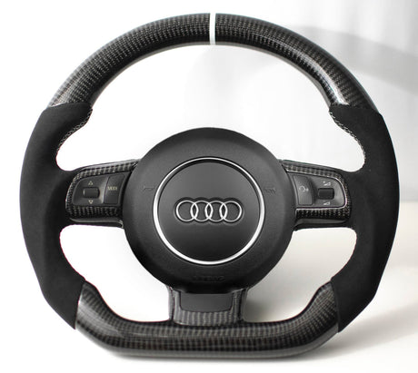 2014-2025 Jaguar F-Type F-Pace Custom Carbon Fiber Steering Wheel - AutoLEDTech.com