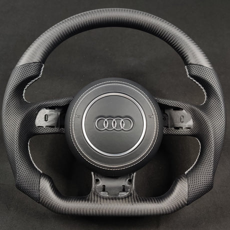 2014-2025 Jaguar F-Type F-Pace Custom Carbon Fiber Steering Wheel - AutoLEDTech.com