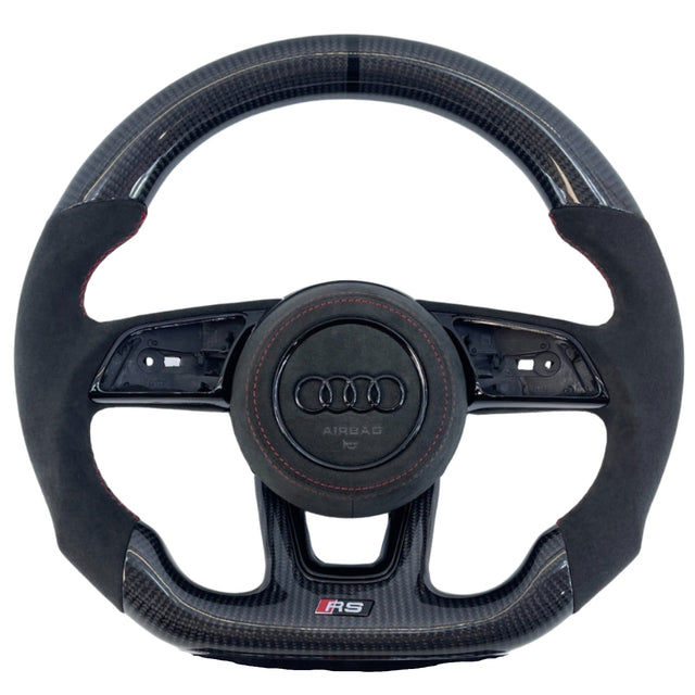 2017-2023 Audi B9 A3/S3/RS3 A4/S4 A5/S5/RS5 Custom Carbon Fiber Steering Wheel - AutoLEDTech.com
