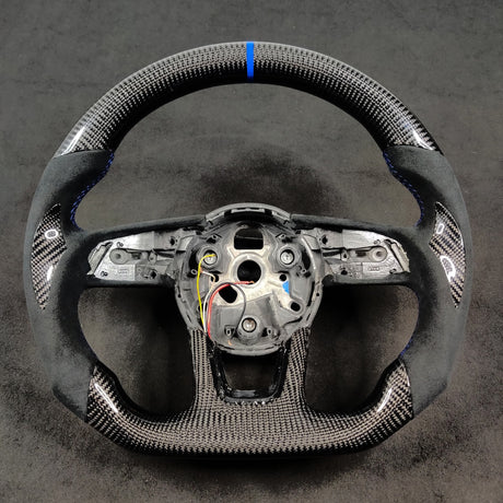 2017-2023 Audi B9 A3/S3/RS3 A4/S4 A5/S5/RS5 Custom Carbon Fiber Steering Wheel - AutoLEDTech.com