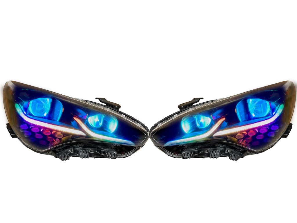 2017-2024 Kia K8 Stinger RGBW Flow Series LED DRL Prebuilt Headlights - AutoLEDTech.com