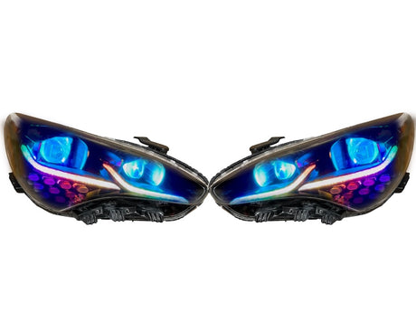 2017-2024 Kia K8 Stinger RGBW Flow Series LED DRL Prebuilt Headlights - AutoLEDTech.com