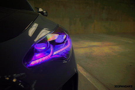 2017-2024 Kia K8 Stinger RGBW Flow Series LED DRL Prebuilt Headlights - AutoLEDTech.com