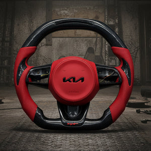 2016-2020 Kia Optima Custom Carbon Fiber LED Steering Wheel - AutoLEDTech.com