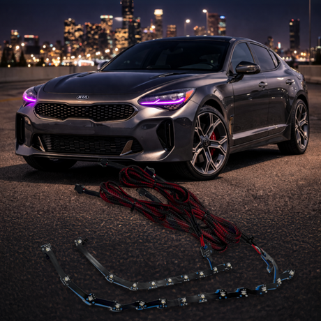 2017-2024 Kia Stinger RGBW Flow Series LED DRL Board Kit - AutoLEDTech.com