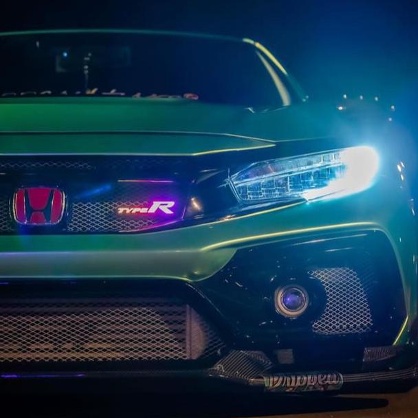 2017-2025+ Civic Type R RGBW Flow Series LED Badge Emblem - Lit Logos - AutoLEDTech.com