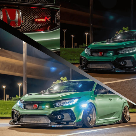 2017-2025+ Civic Type R RGBW Flow Series LED Badge Emblem - Lit Logos - AutoLEDTech.com