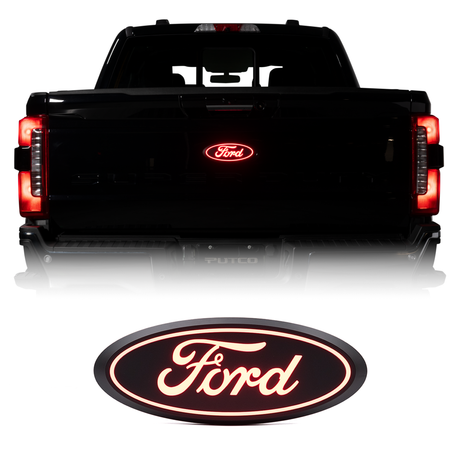 2017-2026+ Ford Super Duty Illuminated LED Rear Tailgate Emblem - AutoLEDTech.com