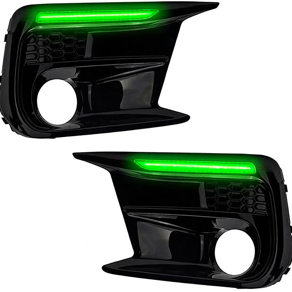 2018-2021 Subaru WRX RGBW Flow Series LED DRL Fog Lights Bezels - AutoLEDTech.com