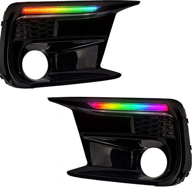 2018-2021 Subaru WRX RGBW Flow Series LED DRL Fog Lights Bezels - AutoLEDTech.com
