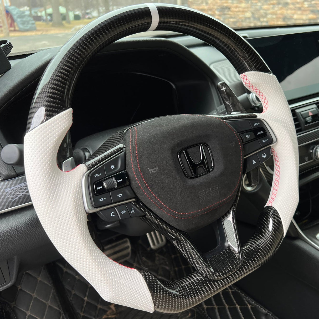2018-2022 Honda Accord Custom Carbon Fiber Steering Wheel - AutoLEDTech.com