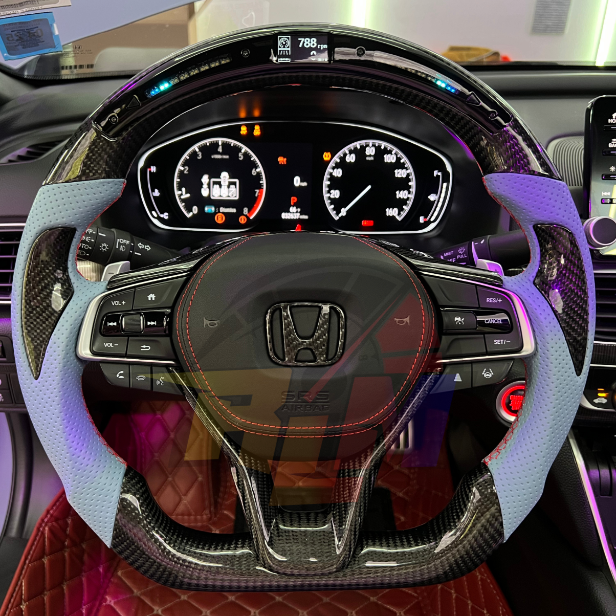 2018-2022 Honda Accord Custom Carbon Fiber Steering Wheel - AutoLEDTech.com