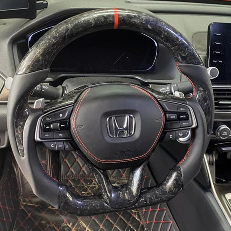 2018-2022 Honda Accord Custom Carbon Fiber Steering Wheel - AutoLEDTech.com