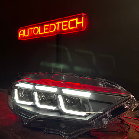 2018-2023 Ford Mustang S650-Style LED DRL Headlights - AutoLEDTech.com
