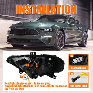 2018-2023 Ford Mustang S650-Style LED DRL Headlights - AutoLEDTech.com