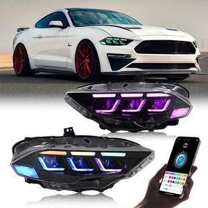 2018-2023 Ford Mustang S650-Style LED DRL Headlights - AutoLEDTech.com