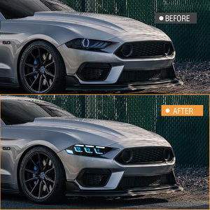 2018-2023 Ford Mustang S650-Style LED DRL Headlights - AutoLEDTech.com