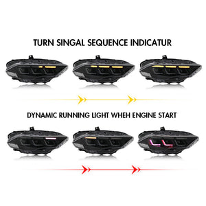 2018-2023 Ford Mustang S650-Style LED DRL Headlights - AutoLEDTech.com