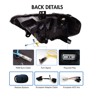2018-2023 Ford Mustang S650-Style LED DRL Headlights - AutoLEDTech.com