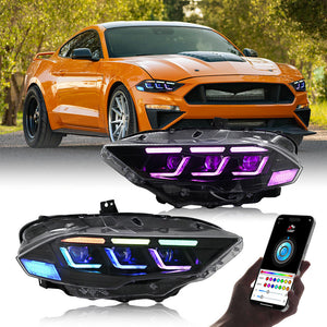 2018-2023 Ford Mustang S650-Style LED DRL Headlights - AutoLEDTech.com