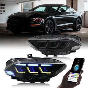 2018-2023 Ford Mustang S650-Style LED DRL Headlights - AutoLEDTech.com