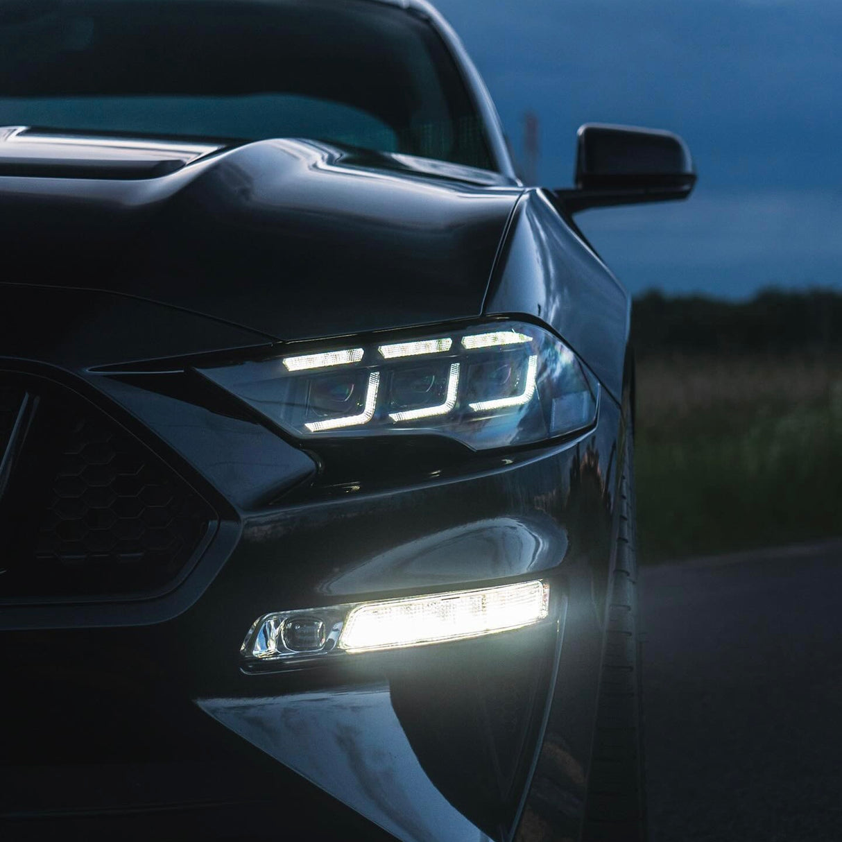 2018-2023 Ford Mustang S650-Style LED DRL Headlights - AutoLEDTech.com