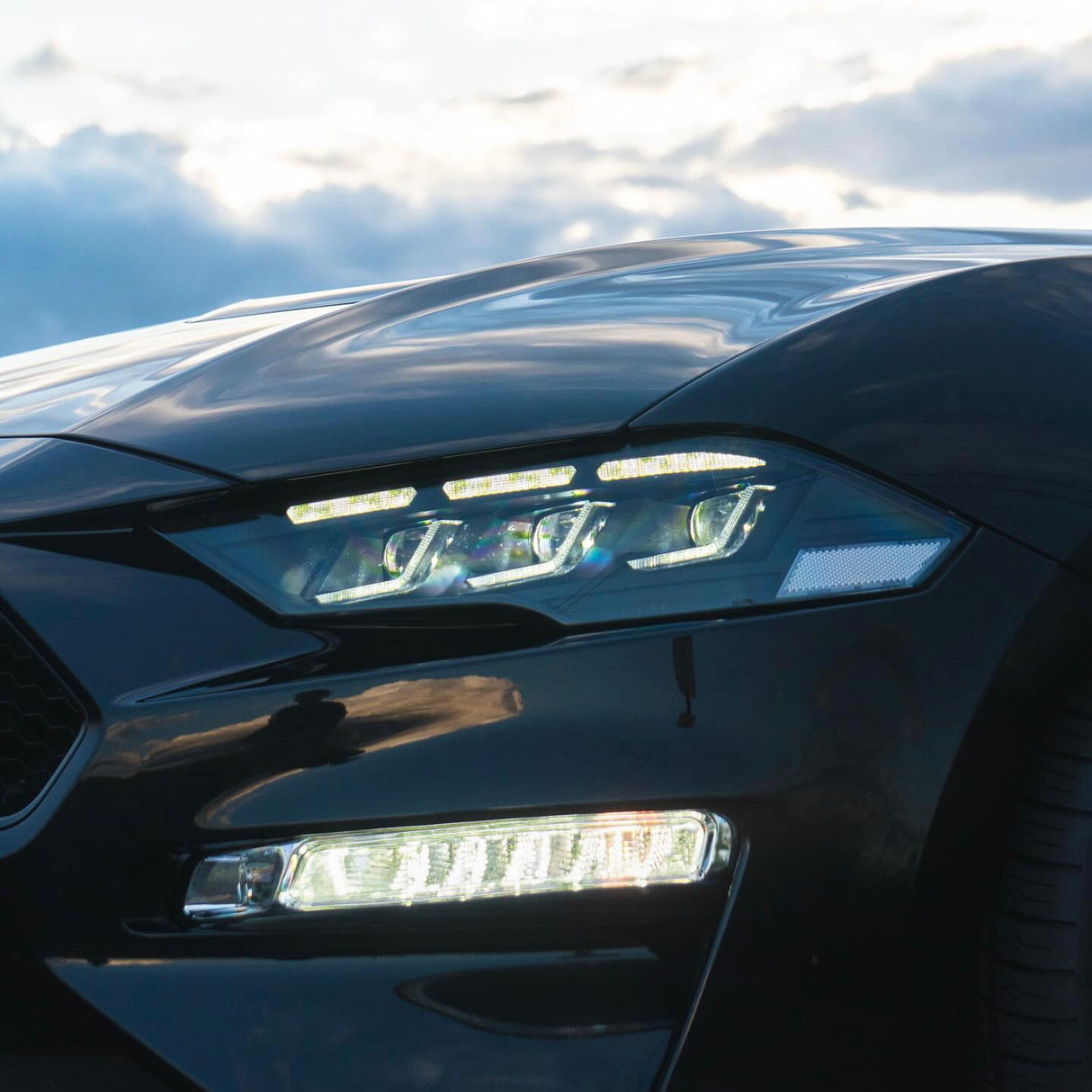 2018-2023 Ford Mustang S650-Style LED DRL Headlights - AutoLEDTech.com