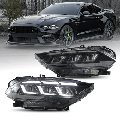 2018-2023 Ford Mustang S650-Style LED DRL Headlights - AutoLEDTech.com