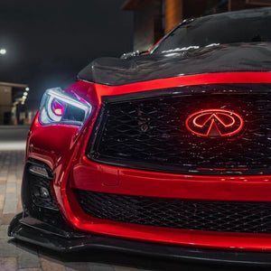 2018-2023 Infiniti QX50 Color Changing RGB LED Badge Grill Emblem Logo - AutoLEDTech.com