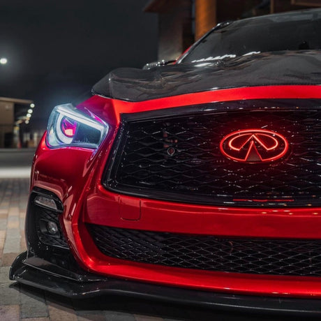 2018-2023 Infiniti QX50 Color Changing RGB LED Badge Grill Emblem Logo - AutoLEDTech.com