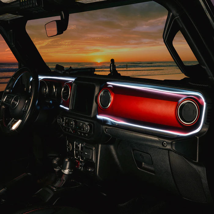 2018-2023 Jeep Wrangler JL Gladiator JT Dynamic ColorSHIFT LED Interior Dash Board Kit - AutoLEDTech.com